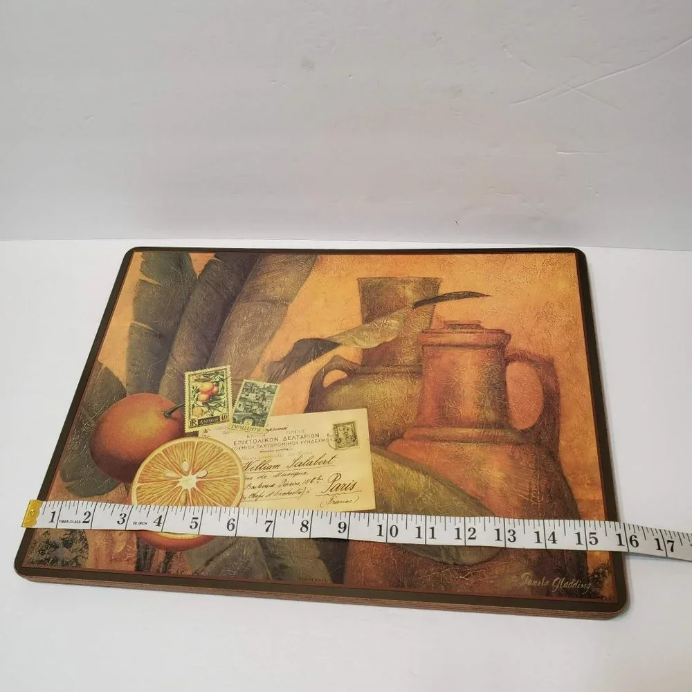 Vintage Pimpernel Placemats, Set of 4, Hard Cork Still Life Pamela Gladding